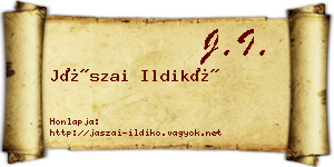 Jászai Ildikó névjegykártya